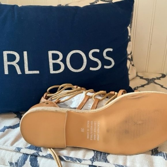 Nelsien 'Silence D' Sandals in Tan Leather in size 38 Europe /8 US - Picture 5 of 6